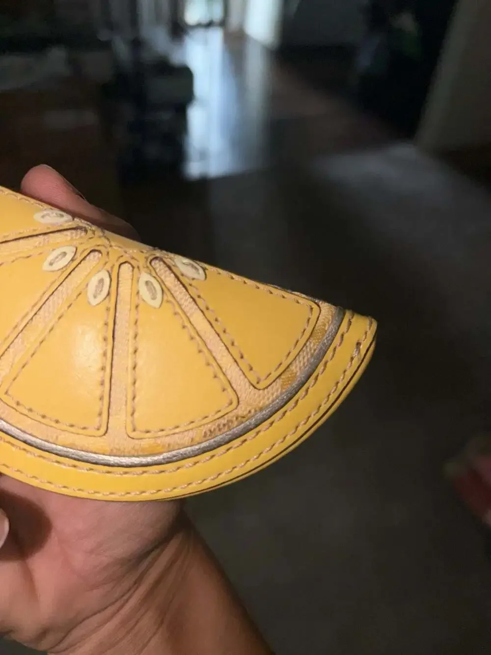 Coach Lemon Slice Leather Paperweight